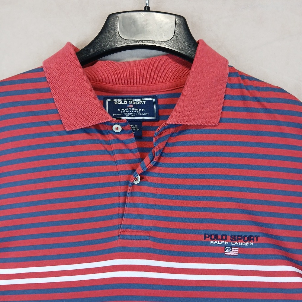 Vintage Polo Sport Sportsman Ralph Lauren XL Mens Shirt 25x29 90s